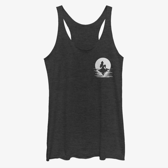 Never Worn Box Lunch Disney Little Mermaid Silhouette Tank top - Picture 1 of 3